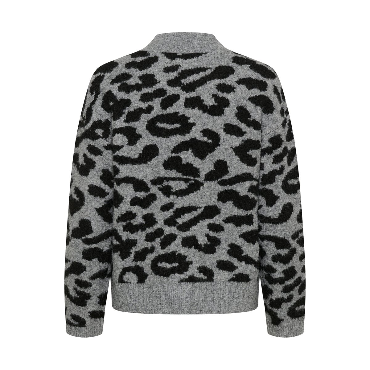 Pullover tricoté imprimé lgm/black leopard, KAFFE