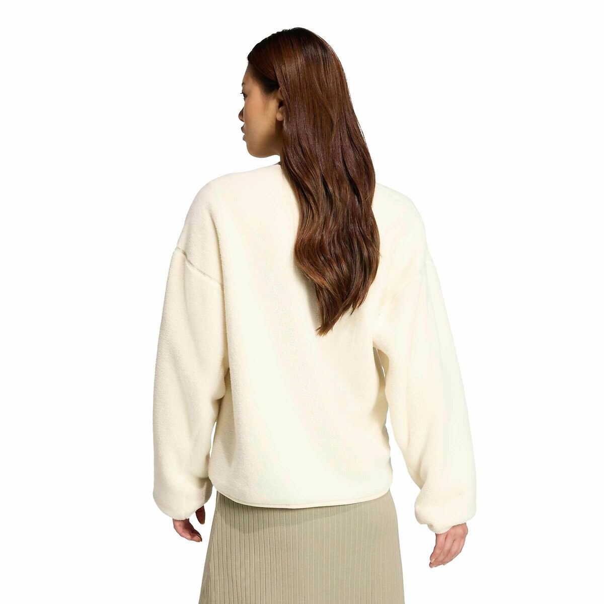 Veste boutonnée en sherpa ecru, ADIDAS SPORTSWEAR