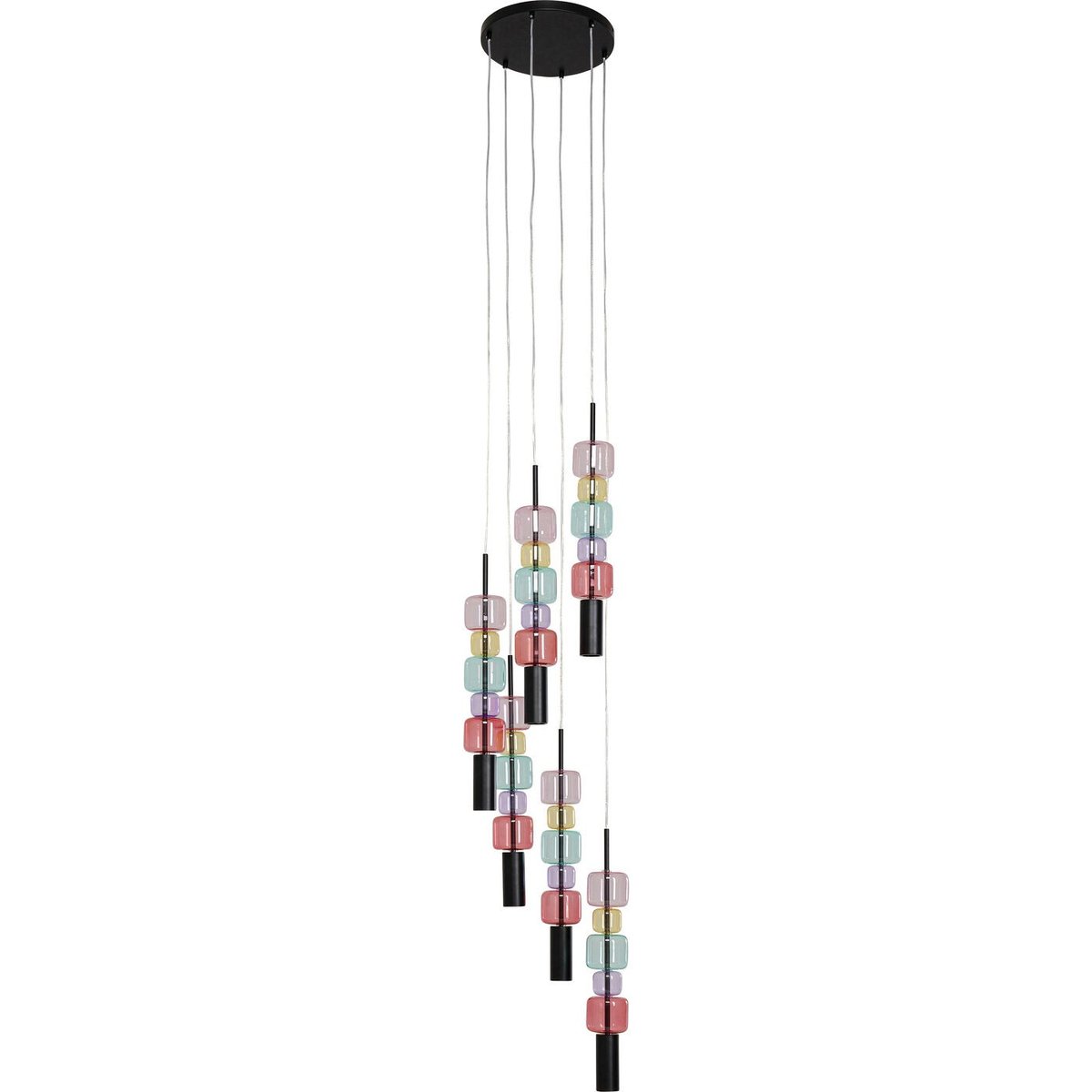 Suspension en verre et acier, CANDY BAR multicolore, KARE DESIGN