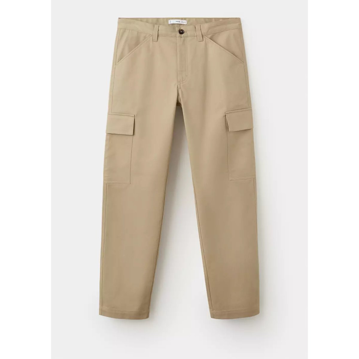 Pantalon cargo 100 % coton beige, MANGO MAN