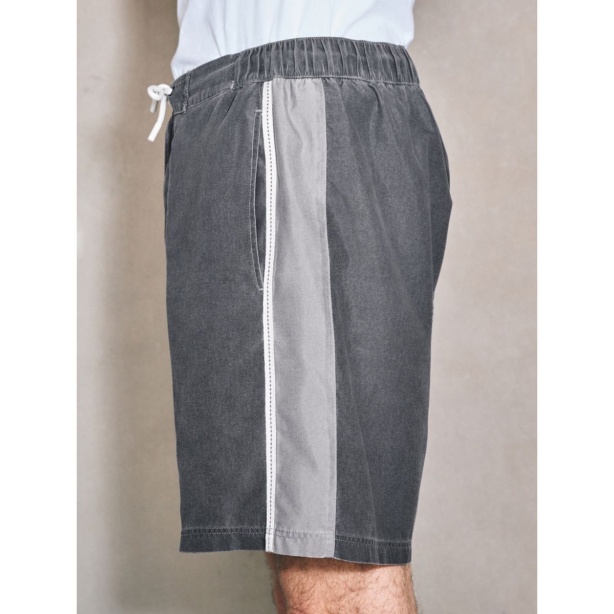 Boardshort à bande latérale edit noir/gris, NEXT