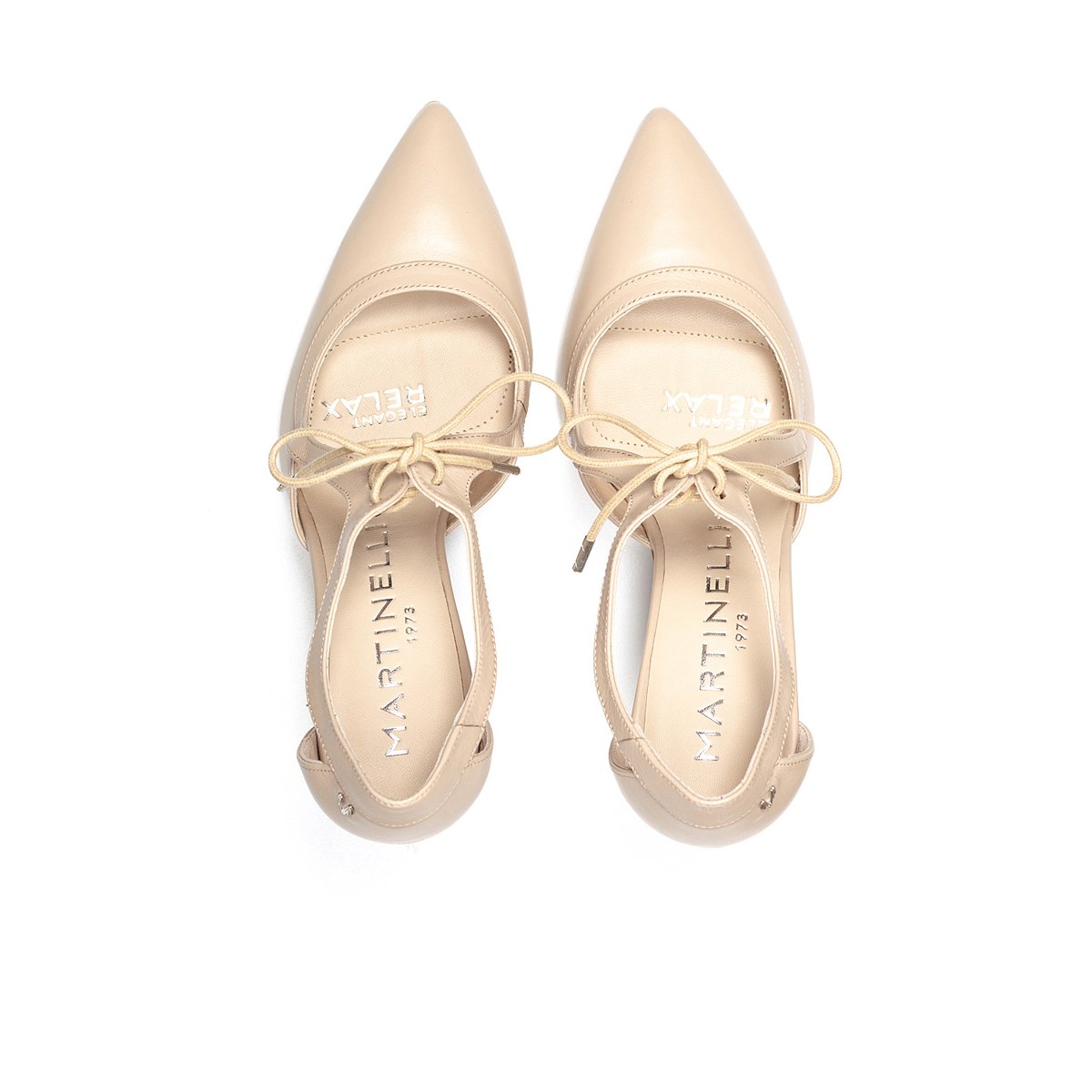 Chaussures à talon cuir Thelma stone, MARTINELLI