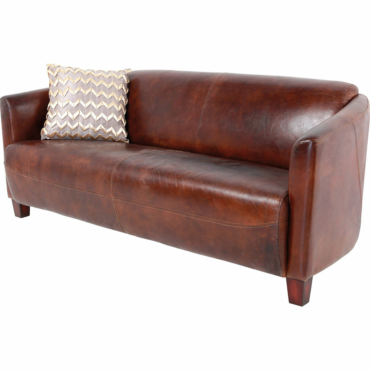 Canapé Cigar Lounge 3-places cuir marron, KARE DESIGN