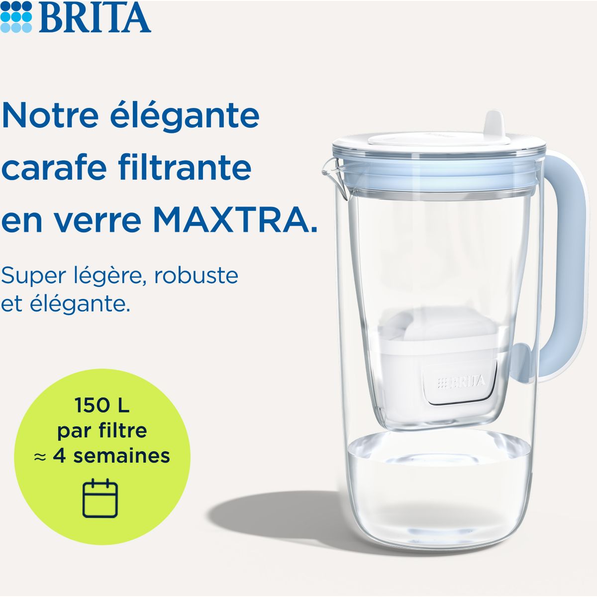 Carafe filtrante en verre Model One transparent, BRITA