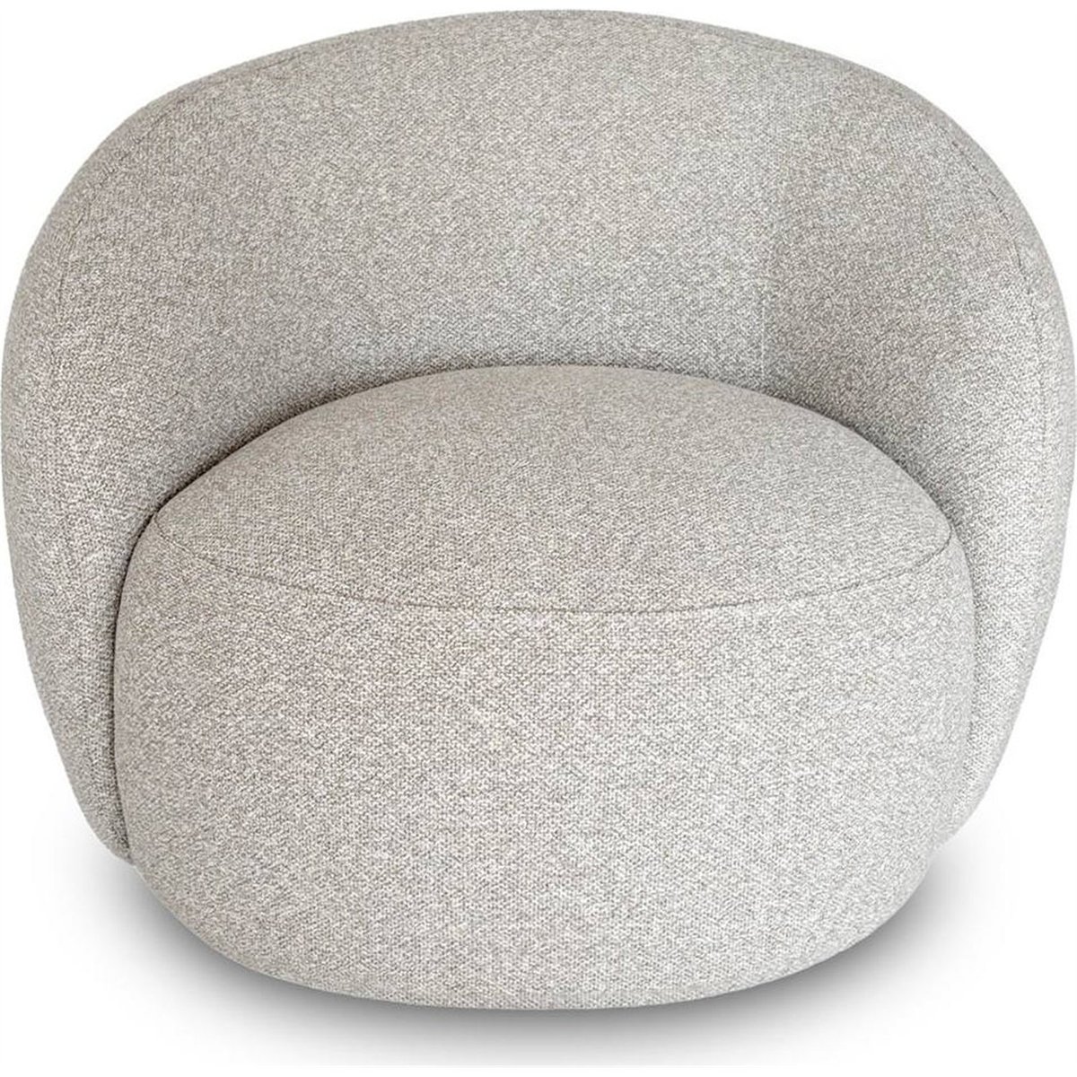 Fauteuil pivotant aux lignes arrondies NORA beige, RECOLLECTION