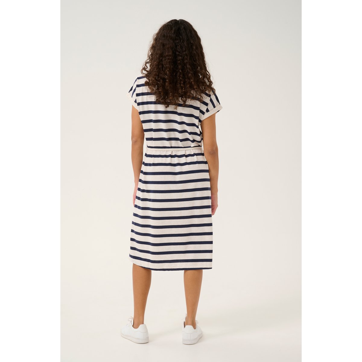 Dress bleu blue melange stripe, CREAM