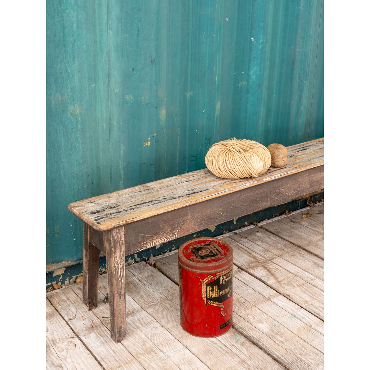 Banc en bois Antoine N°466 - Bon état bois foncé, DEBONGOUT