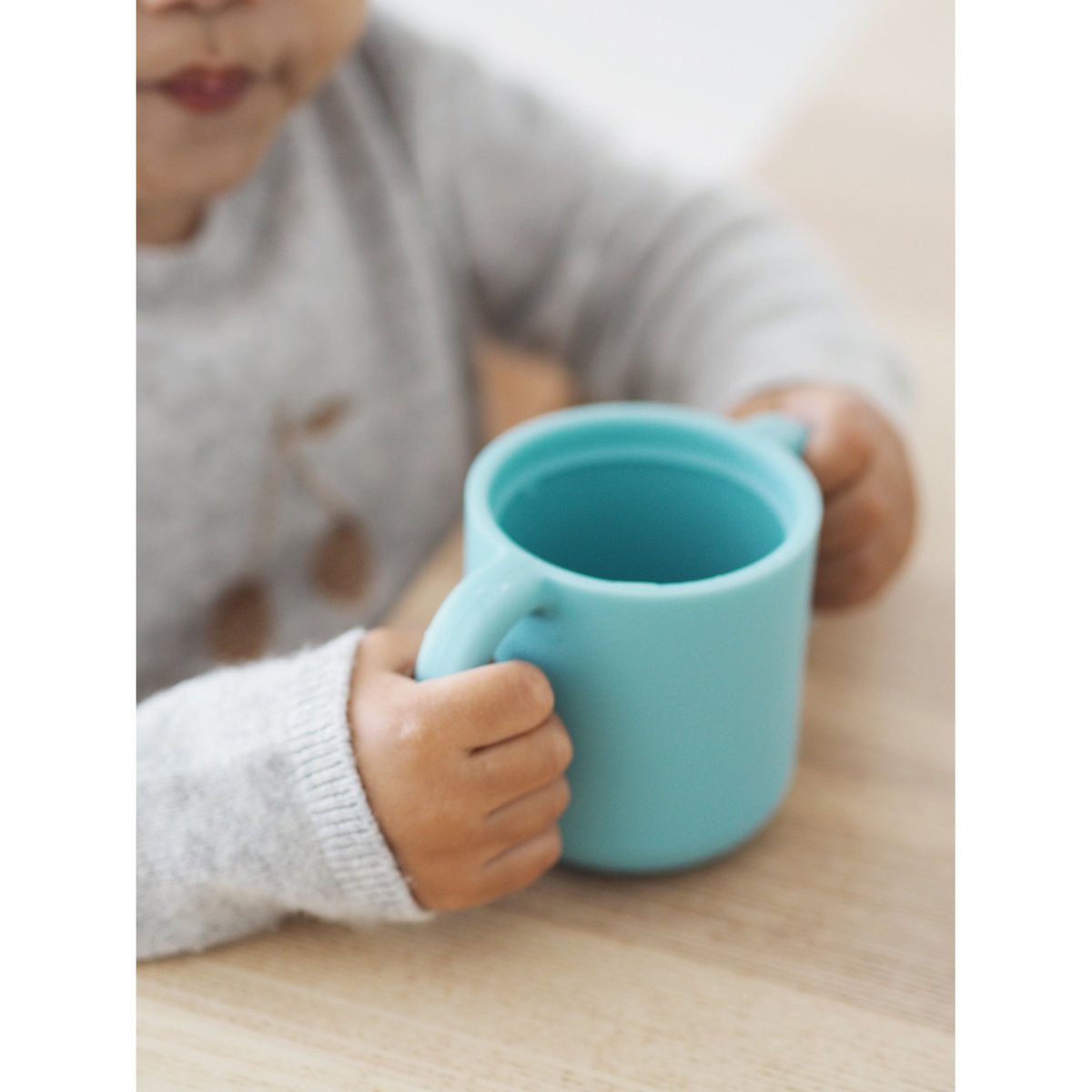 Tasse d'apprentissage en silicone bleu, BEABA