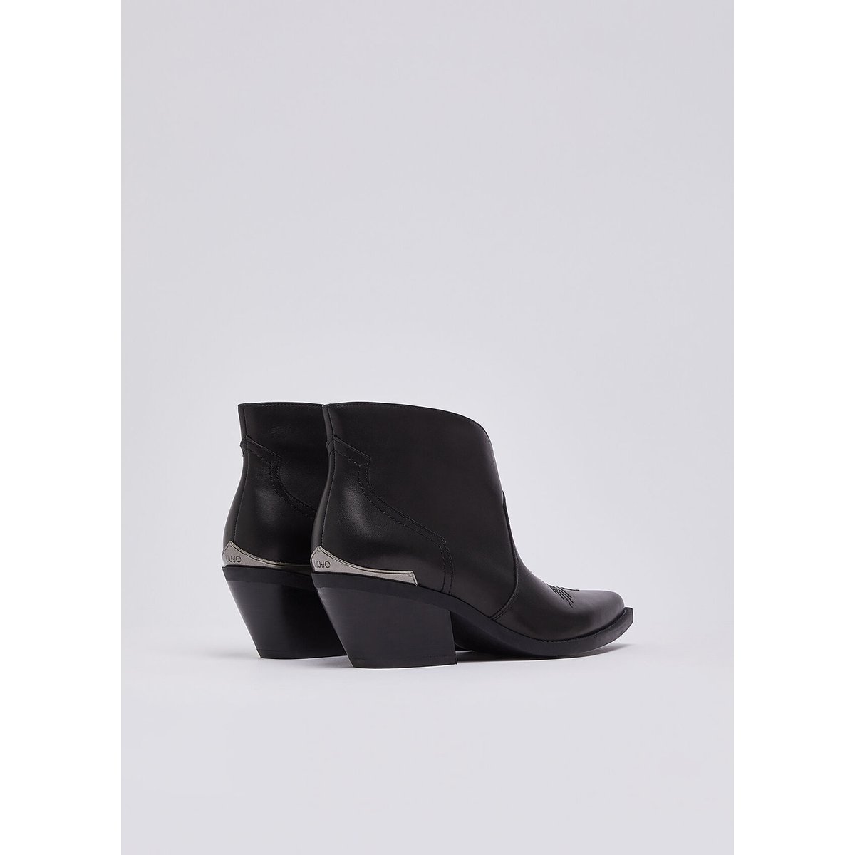 Bottines western en cuir noir, LIU JO