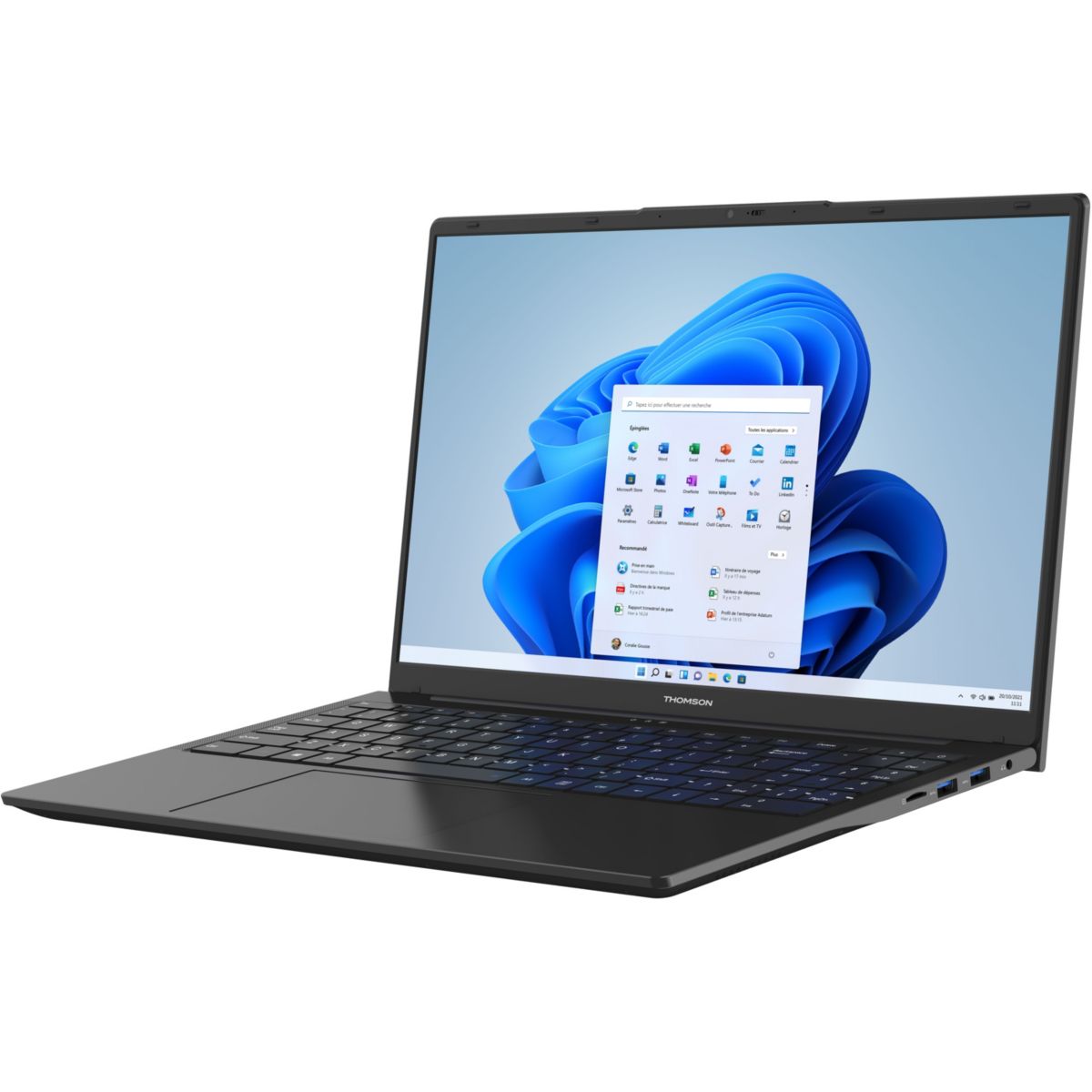 Ordinateur portable N15R53-16BK512 15,6" AMD Ryzen 5 3500U 16 Go RAM DDR4 SSD 512 Go couleur unique, THOMSON