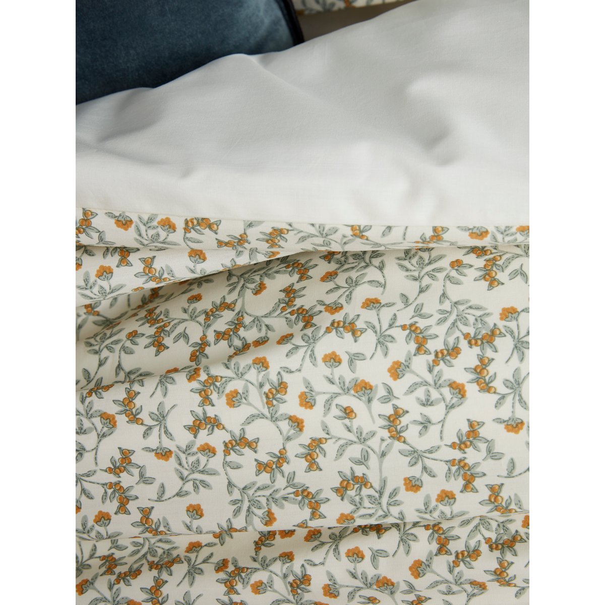 Housse de couette percale de coton "BAIES SAUVAGES" multicolore, CYRILLUS