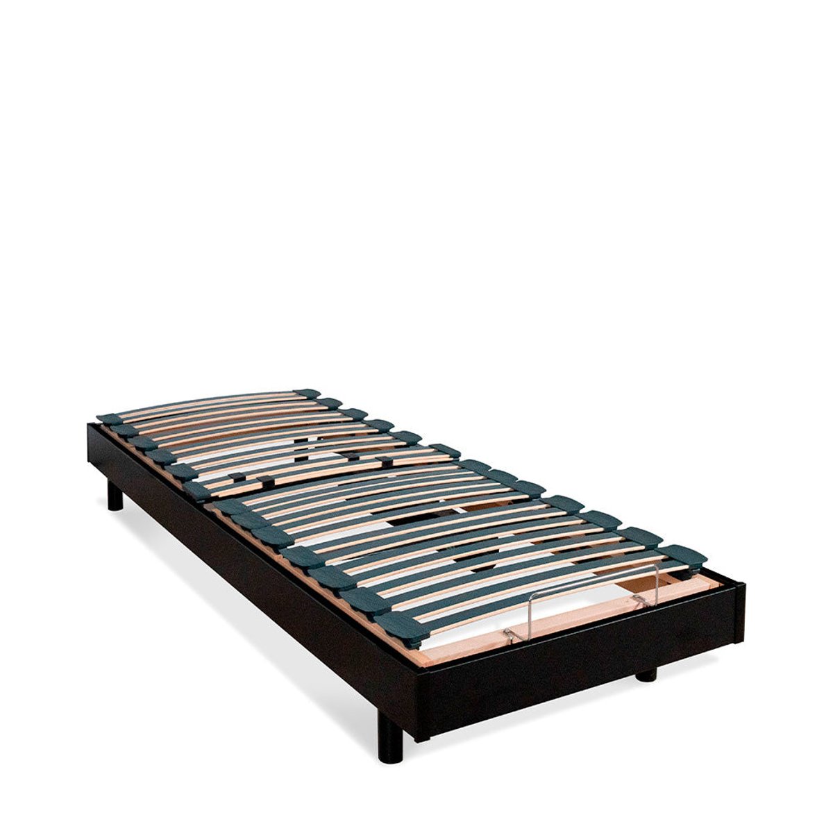 Ensemble Duo Matelas Mousse Accueil Mémoire de forme + Sommiers électriques Flex 12x80x200 cm noir, BELLECOUR