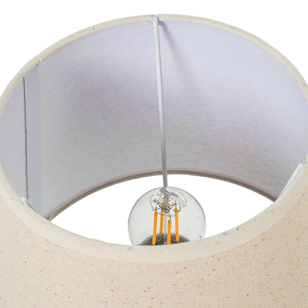 Lampe à poser design en céramique blanche 22x22x38.5cm blanc, WADIGA