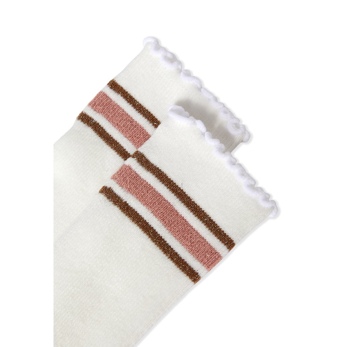 Chaussettes avec coton et paillettes OUTRUN ecru, ETAM