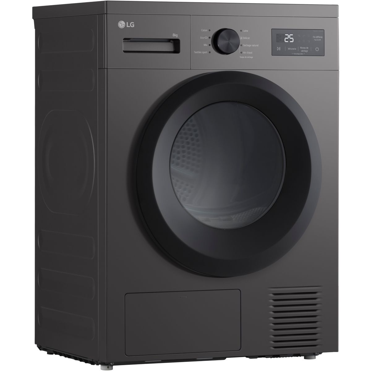 Sèche linge pompe à chaleur RH8N14SL 8kg - Soin quotidien & Anti-froissage graphite, LG