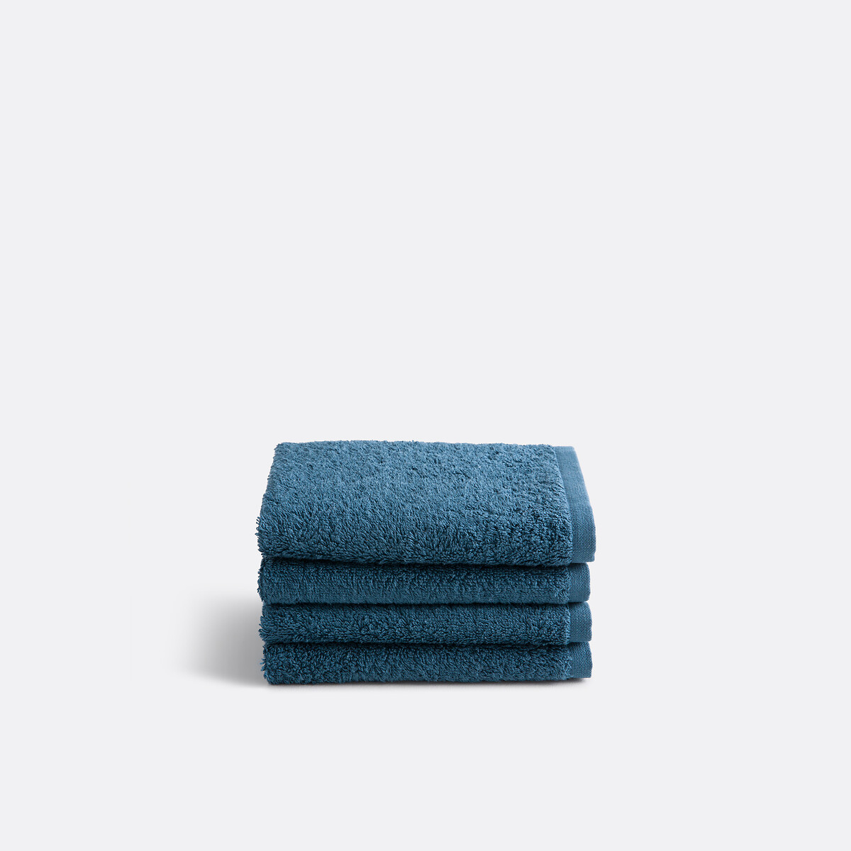 Lot 4 serviettes d'invité éponge 500g/m2,Scenario bleu atlantique, LA REDOUTE INTERIEURS