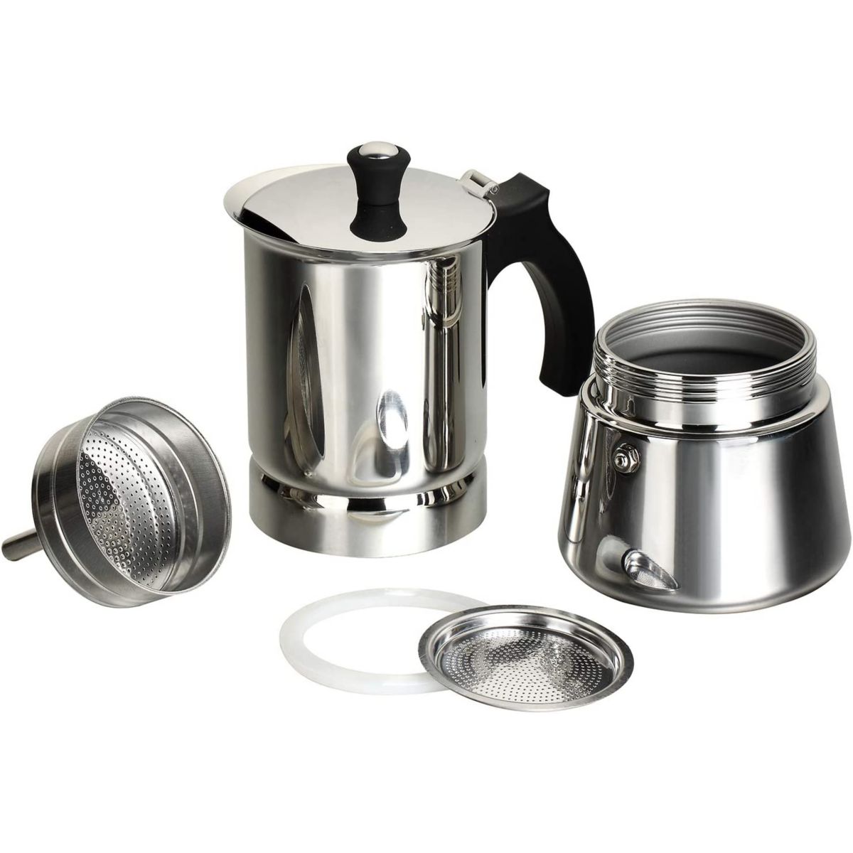 Cafetière italienne 6 tasses induction inox, ESSENTIEL B