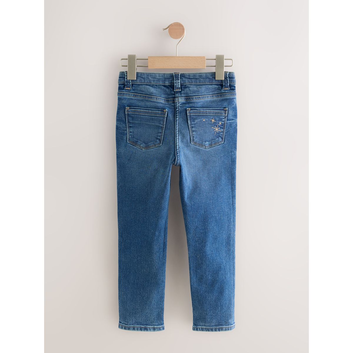 Jeans skinny brodé gris anthracite, NEXT