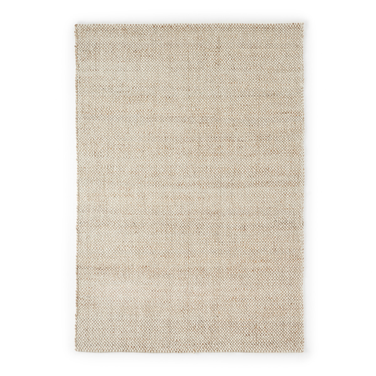 Tapis laine et jute, tissé main, Ishaan beige ficelle/écru, AM.PM