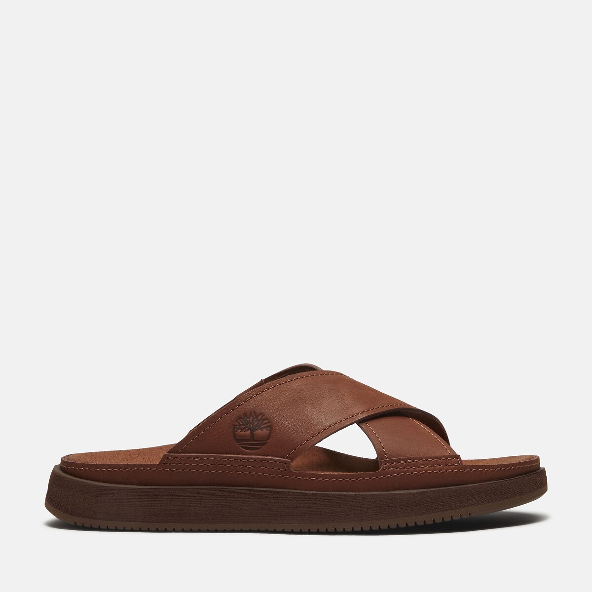 Casco Cove muiltjes met dubbel gekruiste bandjes kastanje, TIMBERLAND