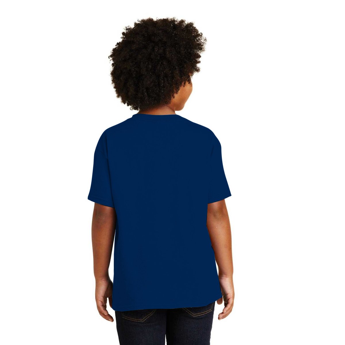 T-shirt manches courtes en coton HEAVY COTTON bleu marine, GILDAN