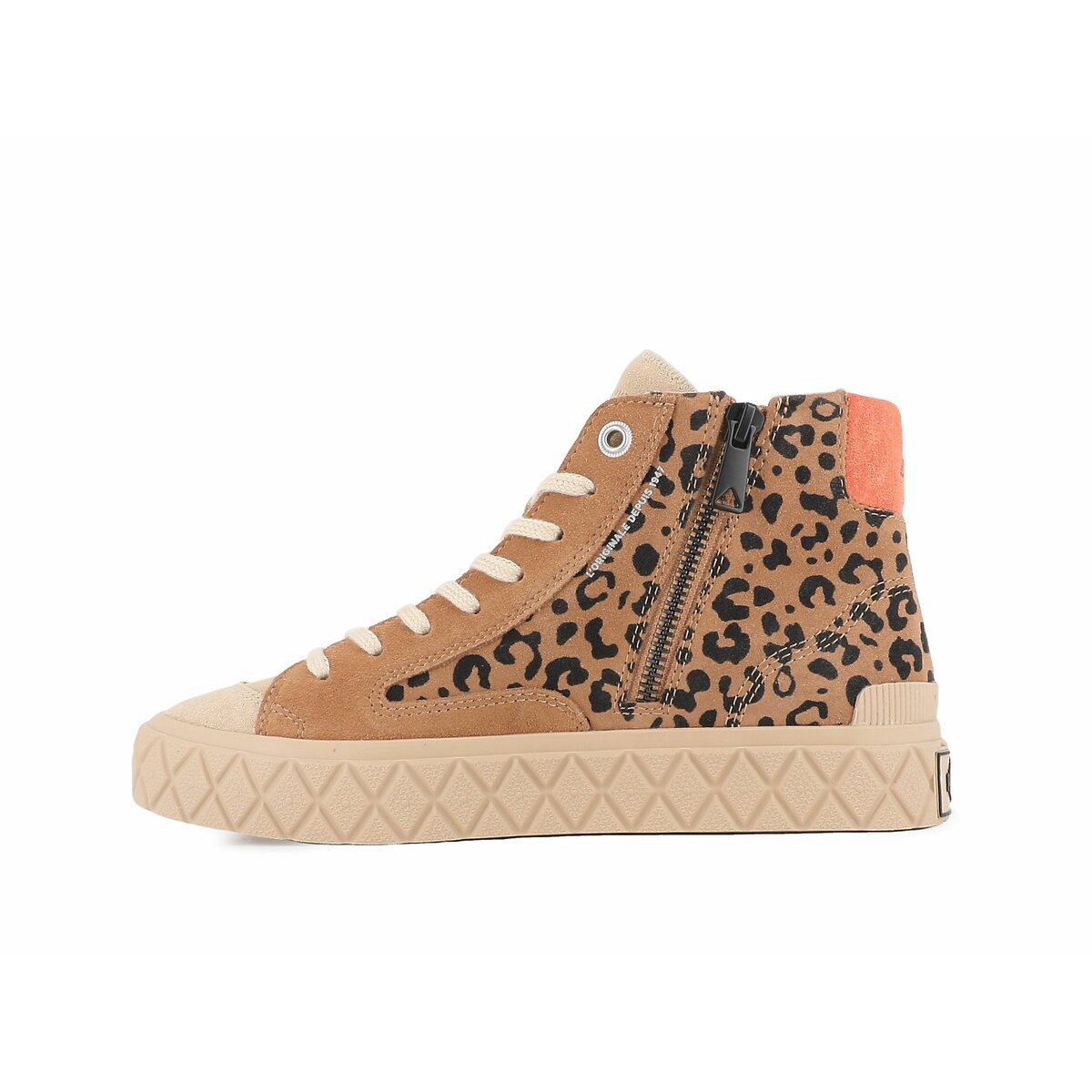 Baskets Palla Ace Chukka en cuir léopard, PALLADIUM