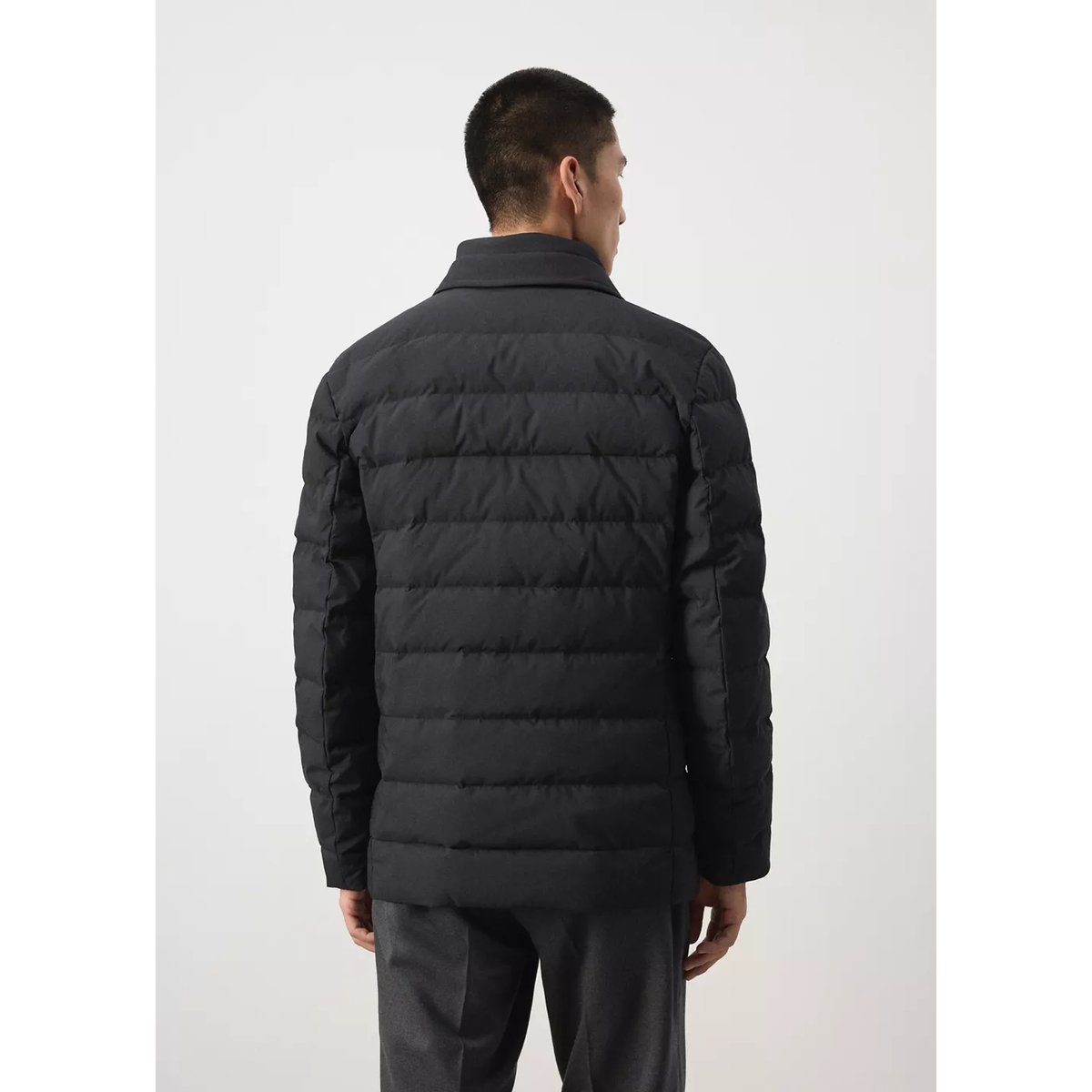 Anorak matelassé résistant à l’eau noir, MANGO MAN