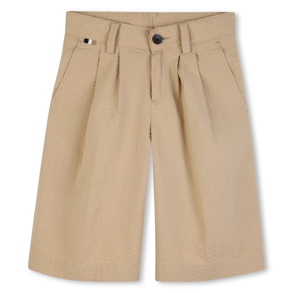 Bermuda en tissu léger gaufré sand, BOSS KIDSWEAR