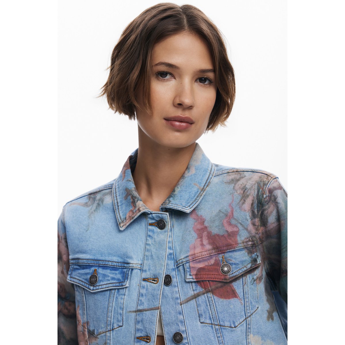 Veste en jean fraîche bleu clair, DESIGUAL