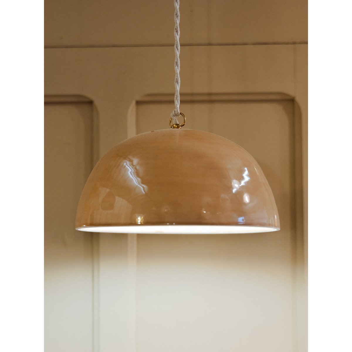 Lampe baladeuse en céramique beige Paulette N°105 - Bon état v020147, DEBONGOUT