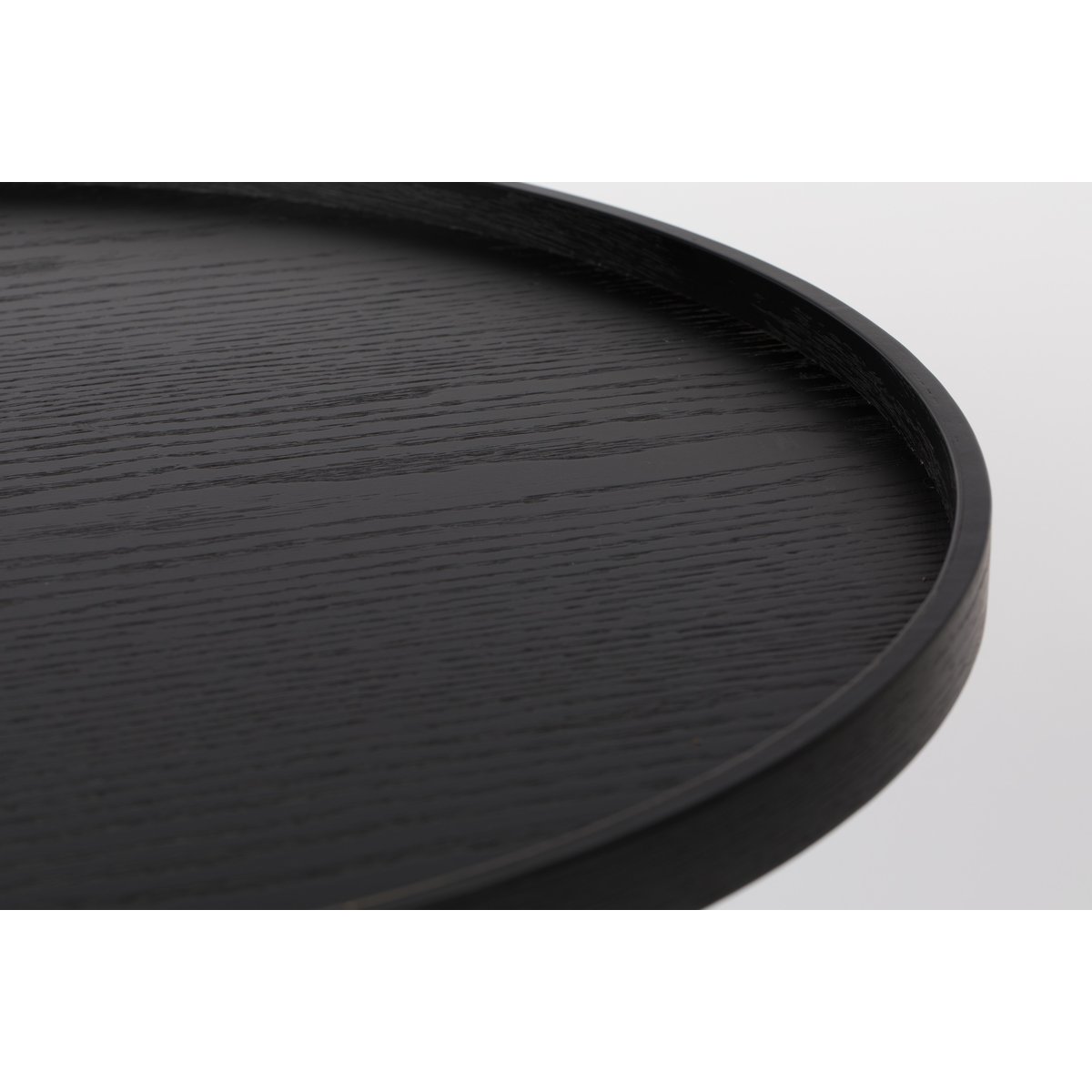 Table basse en bois ronde Jason noir, ZUIVER