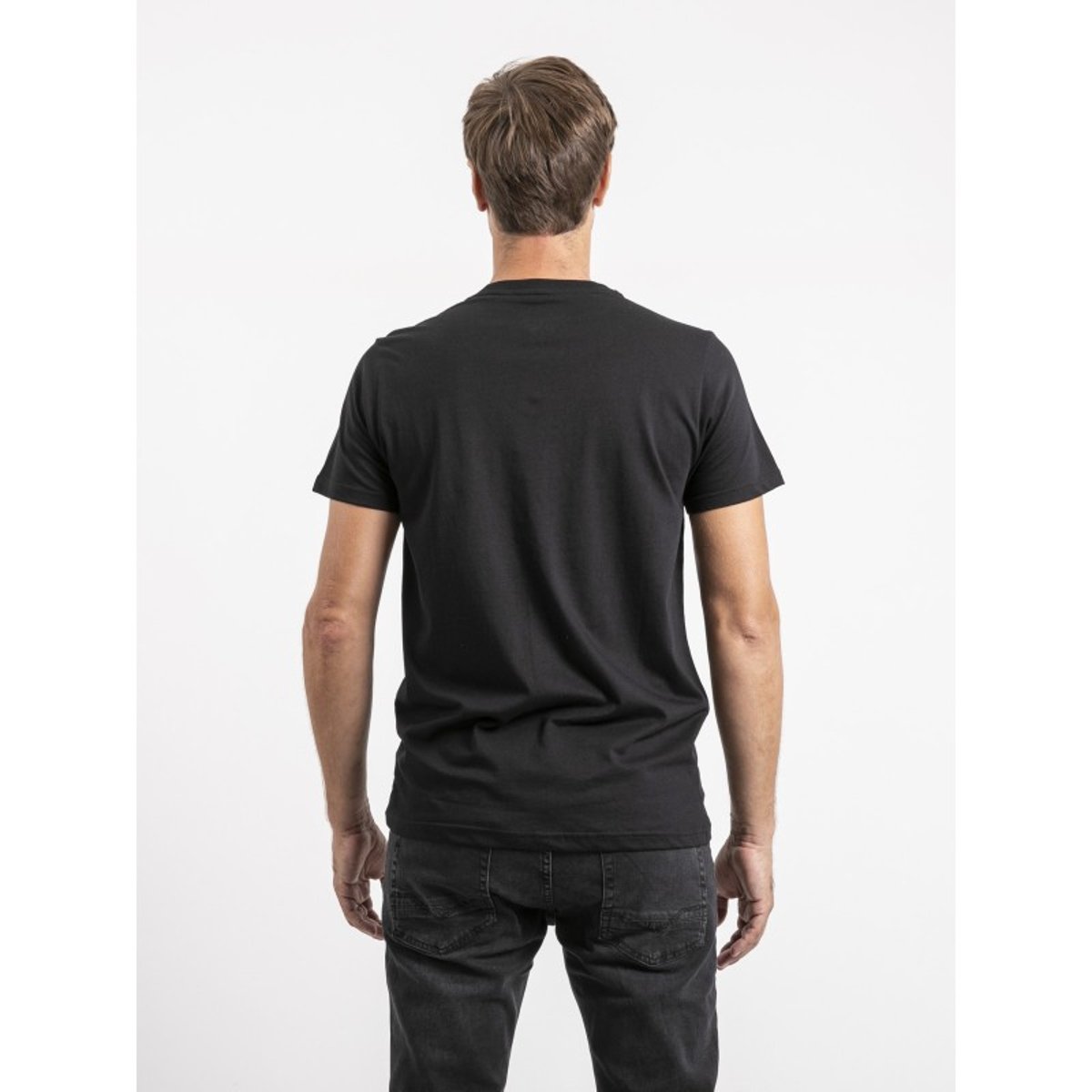 T-shirt Manches Courtes Pur Coton Jocolza noir, RITCHIE