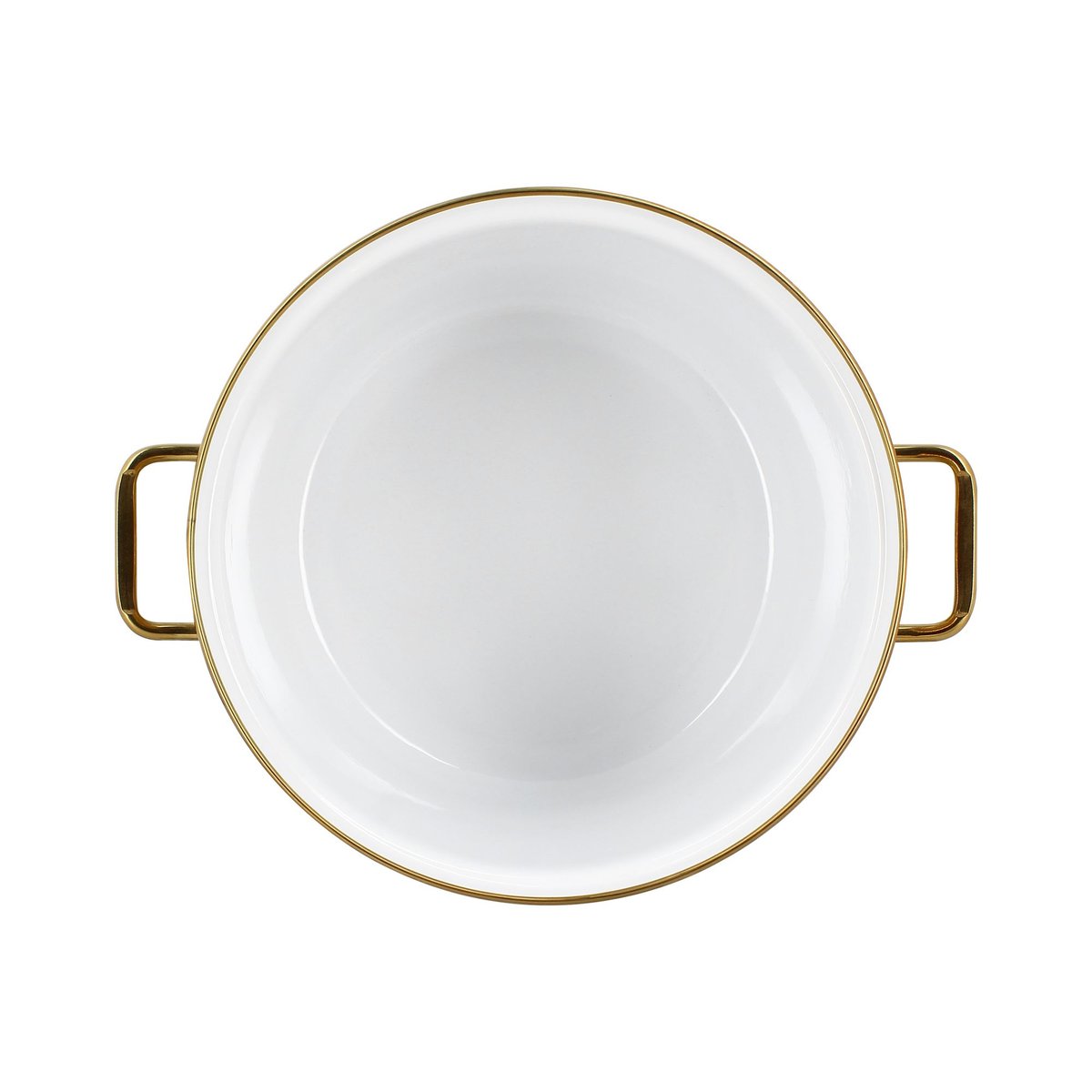 Marmite 24cm en acier émaillé, DAISY blanc-jaune, MENASTYL
