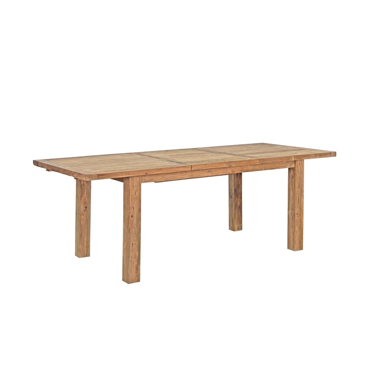 Table de jardin extensible en teck recyclé L160/220 - SAINT MALO bois clair, HELLIN, DEPUIS 1862
