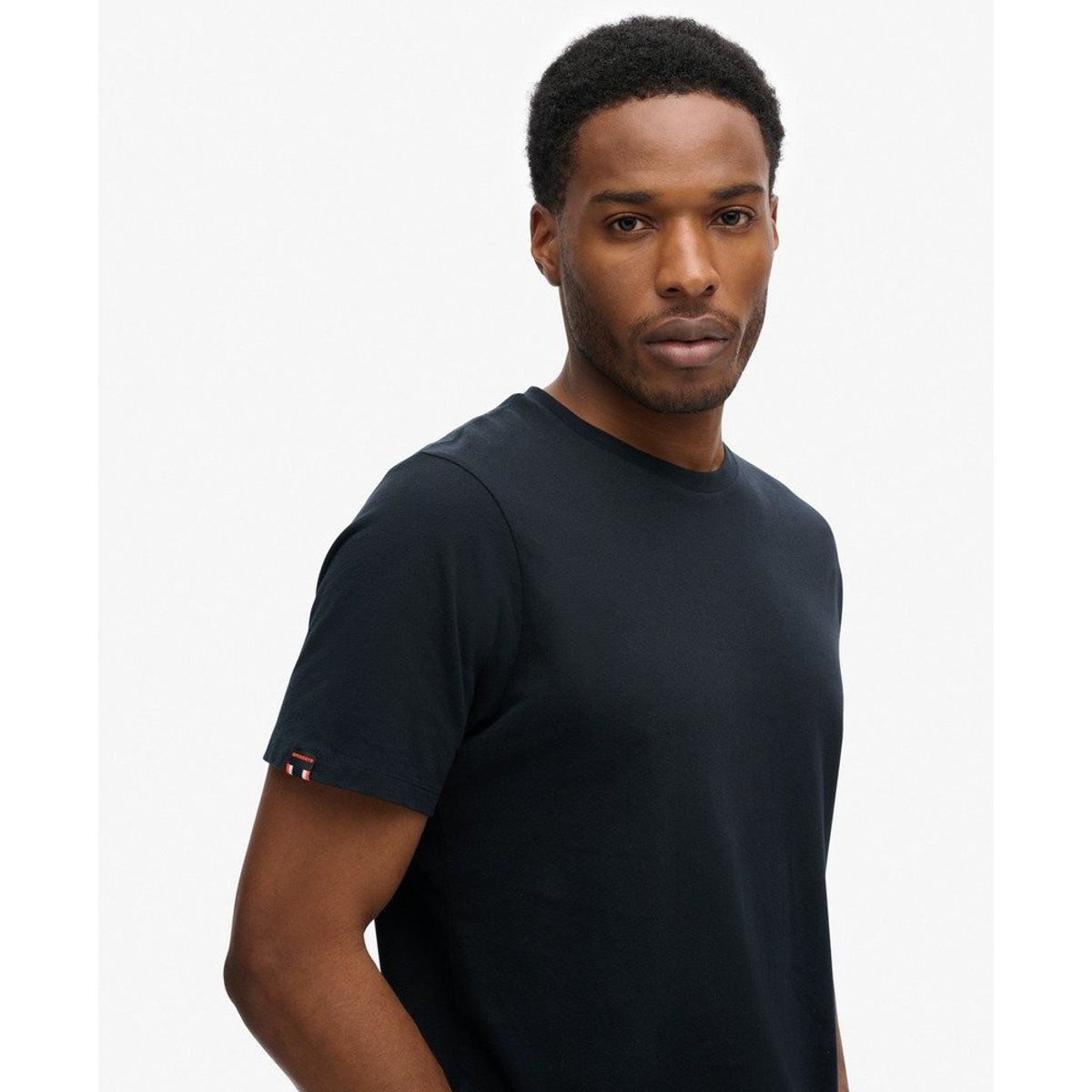 T-shirt classique Essential noir de jais, SUPERDRY