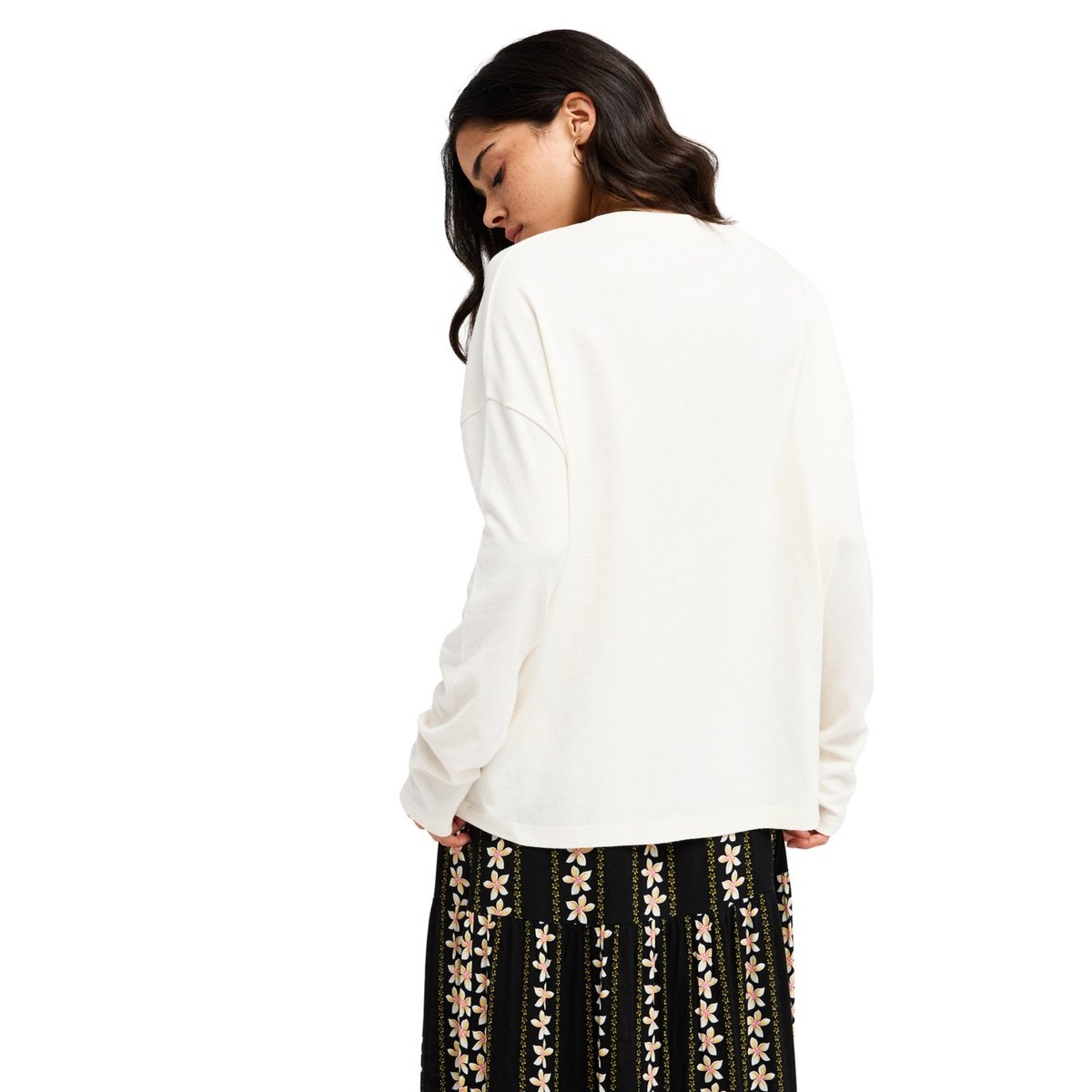T-shirt oversize à manches longues SPORT IS DEEP. blanc coconut milk, ROXY