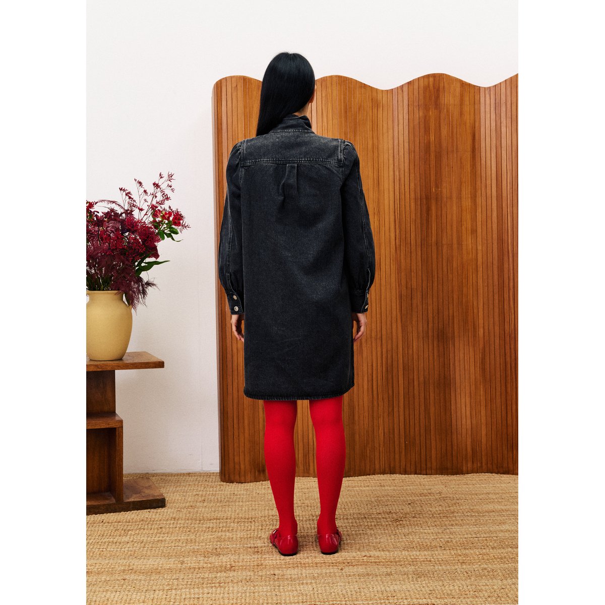 Robe en coton AUBEPINE noir, FRNCH
