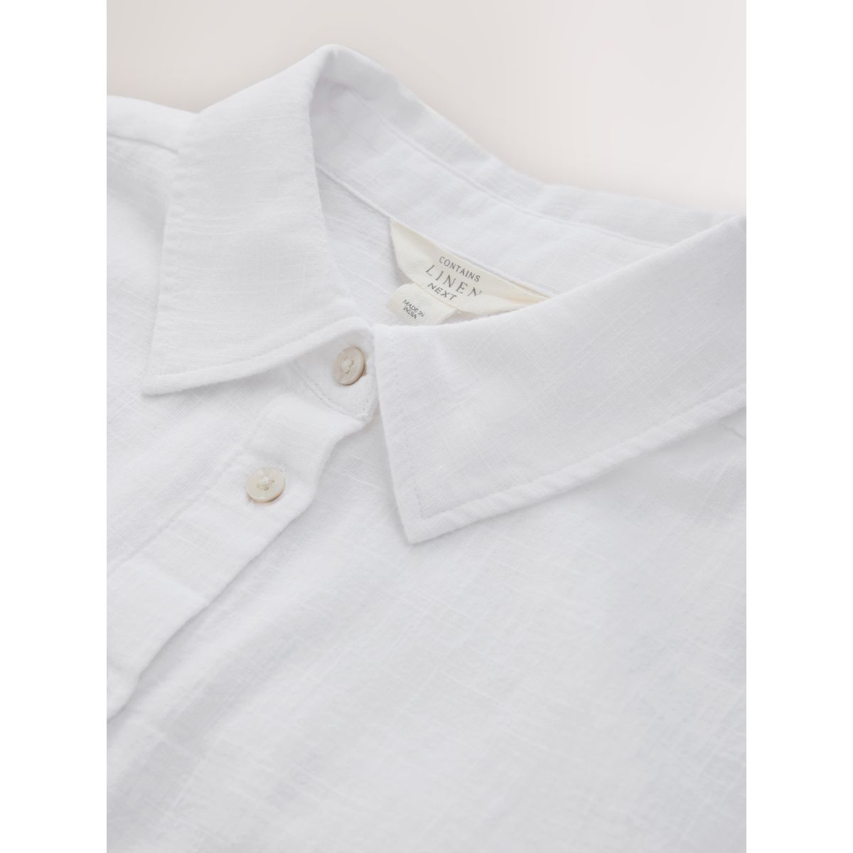 Chemise à manches courtes nouer avec lin blanc, NEXT