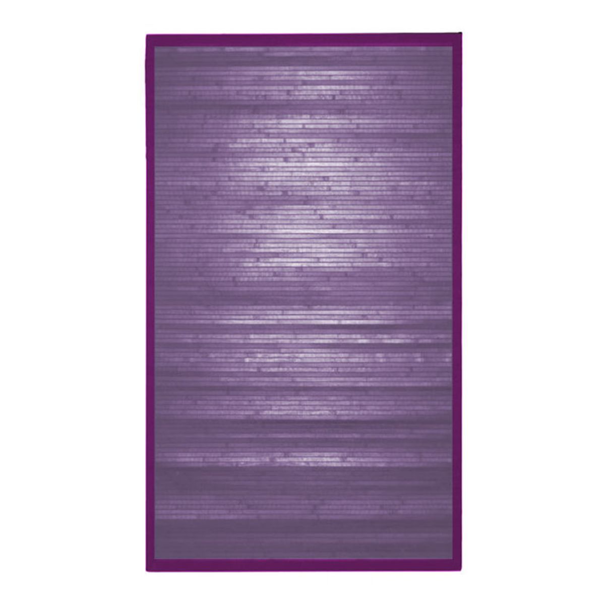 Tapis en bambou larges lattes ganse SOLO BAMBOO gris, THE DECO FACTORY
