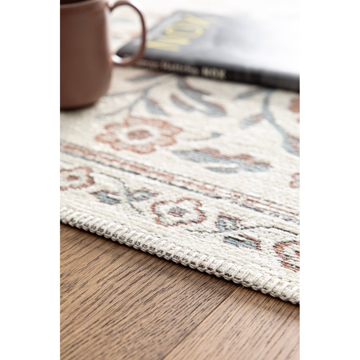 Tapis design en fibres recyclées MONCEAU beige sable, AFK LIVING