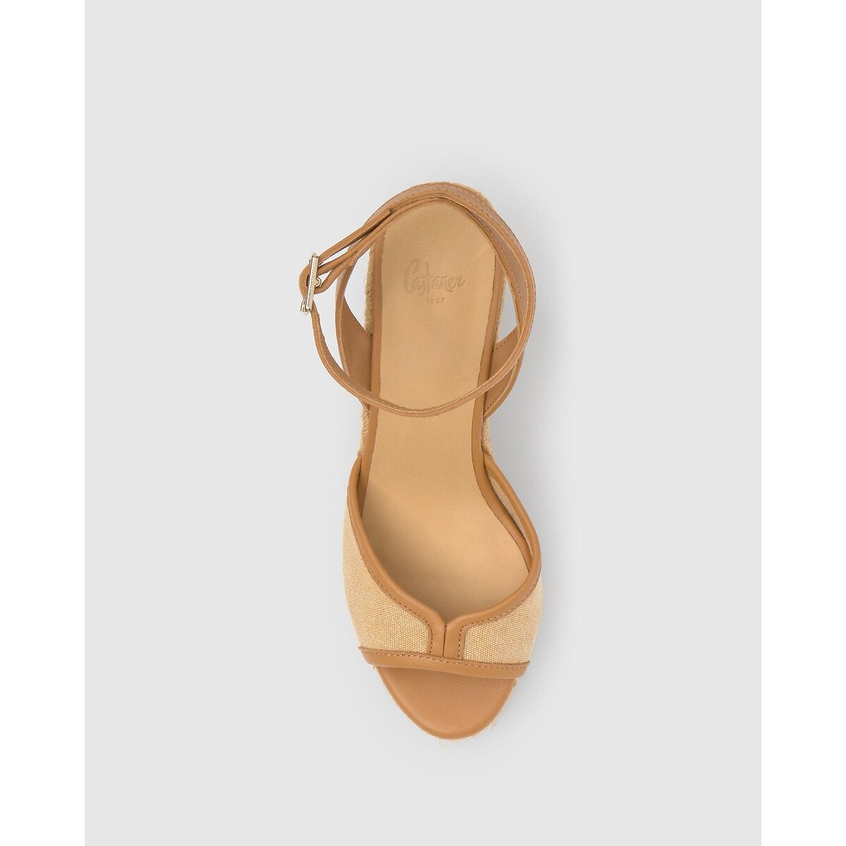 Brigitte Canvas Wedge Espadrilles beige, CASTANER
