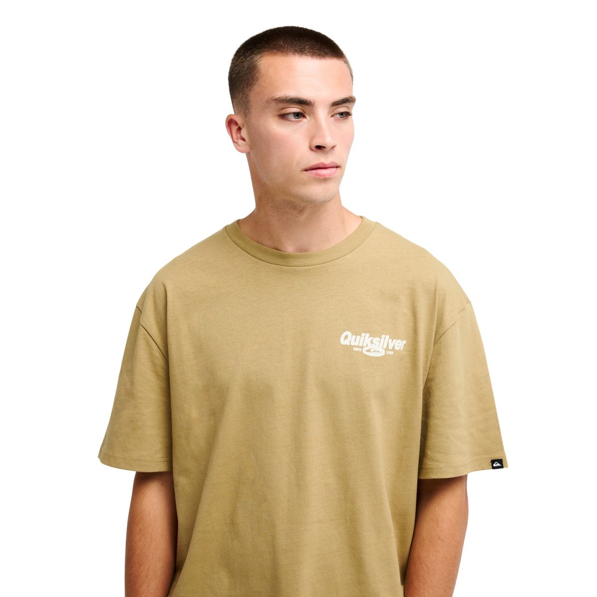T-Shirt manches courtes DEEP HOUSE beige kelp, QUIKSILVER