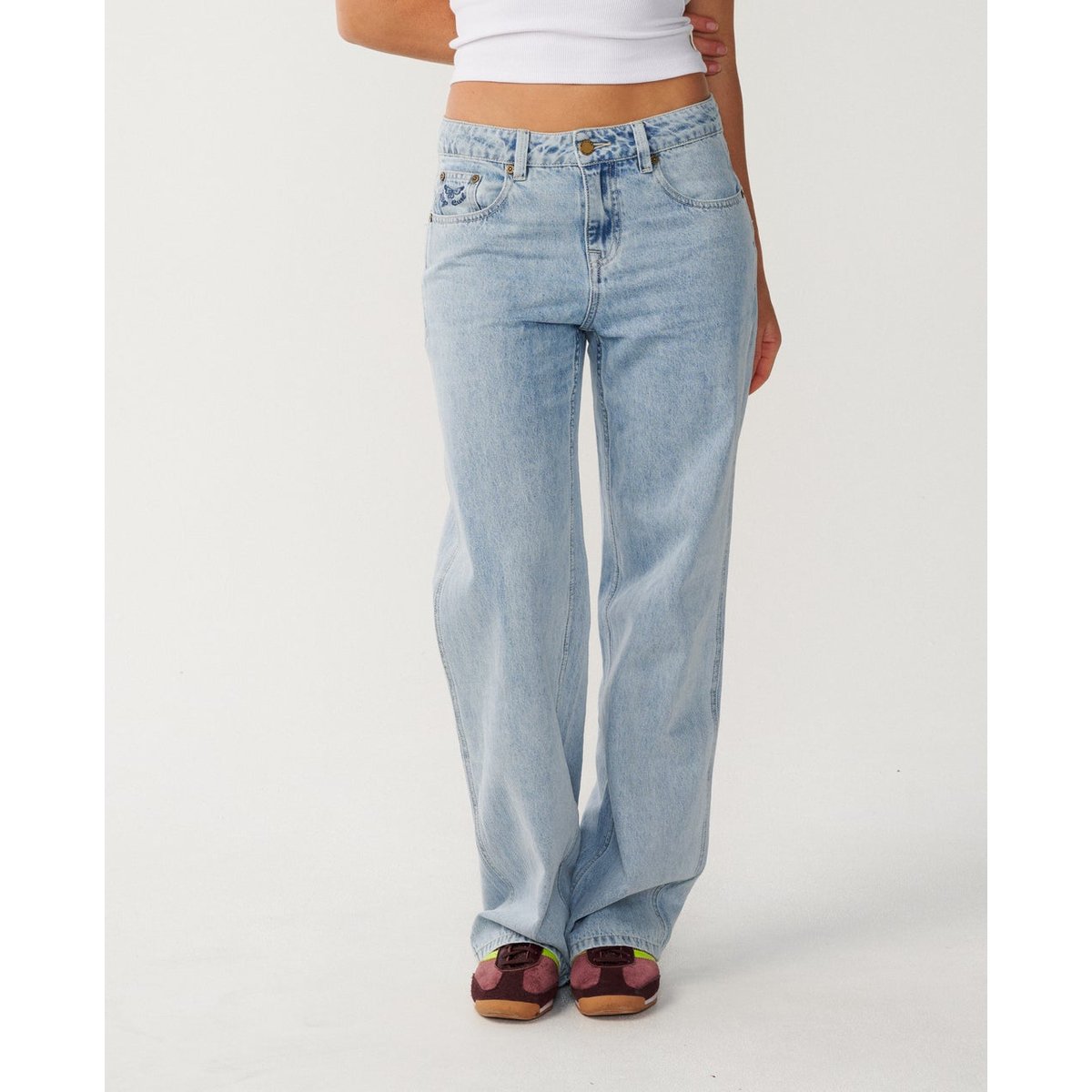 Jeans DENIM coupe décontractée AGGIE bleu vintage, RIP CURL