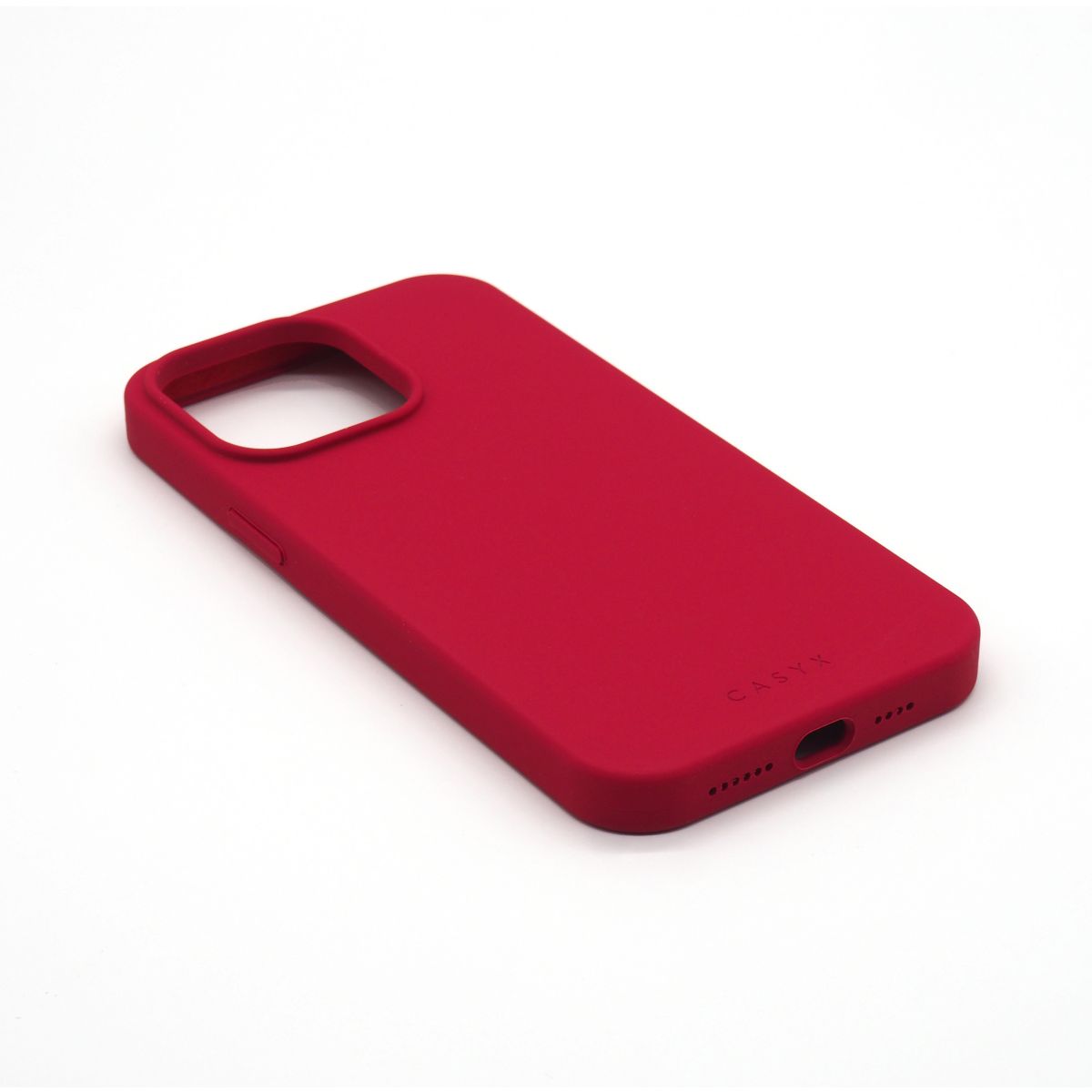 Coque iPhone 14 Plus silicone Rouge MagSaf transparent, CASYX