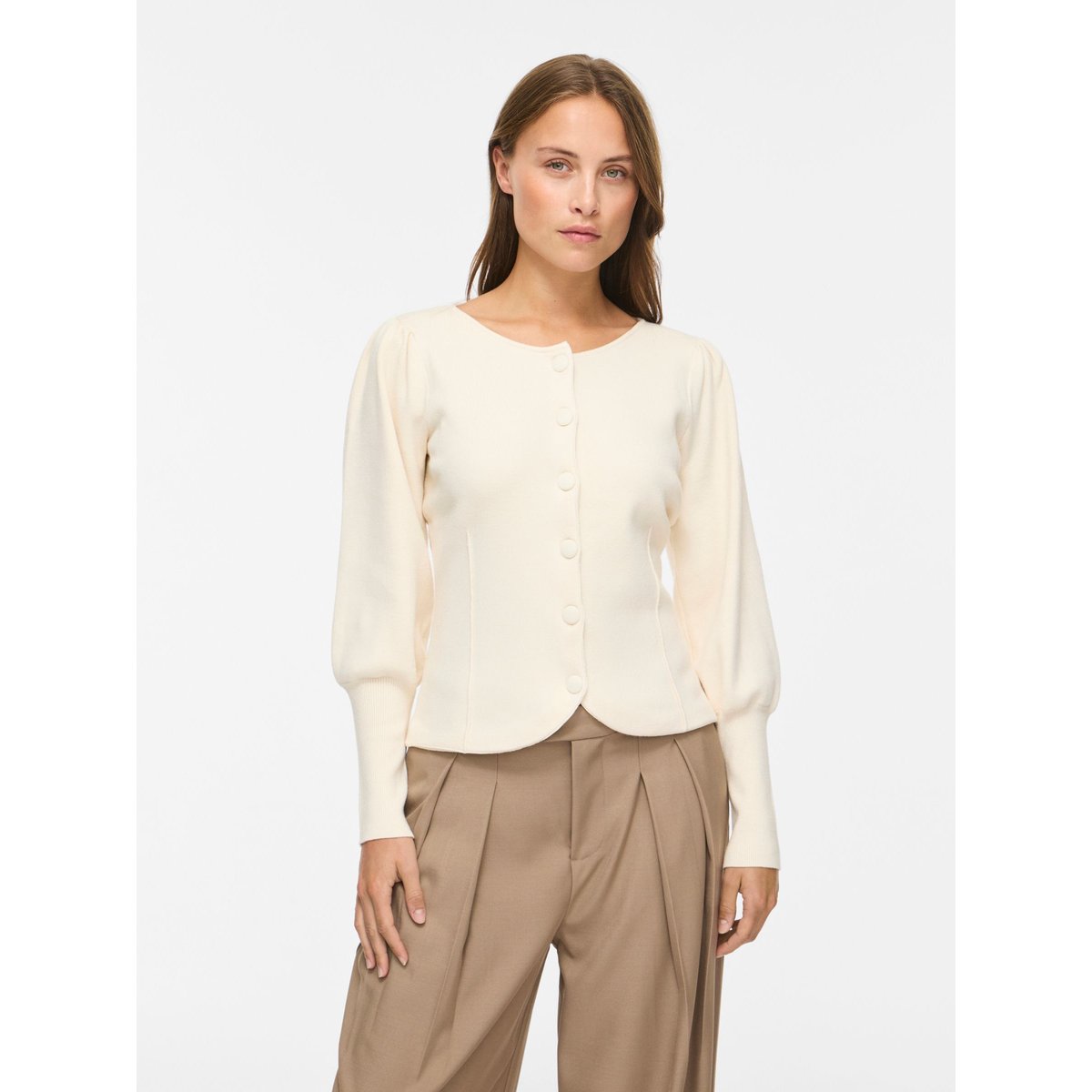 Cardigan En Maille beige - birch1, VILA