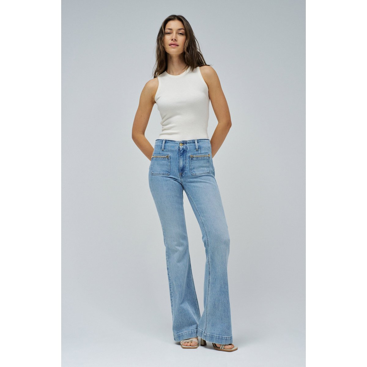 JEAN DESTINY PUSH UP FLARE bleu, SALSA JEANS