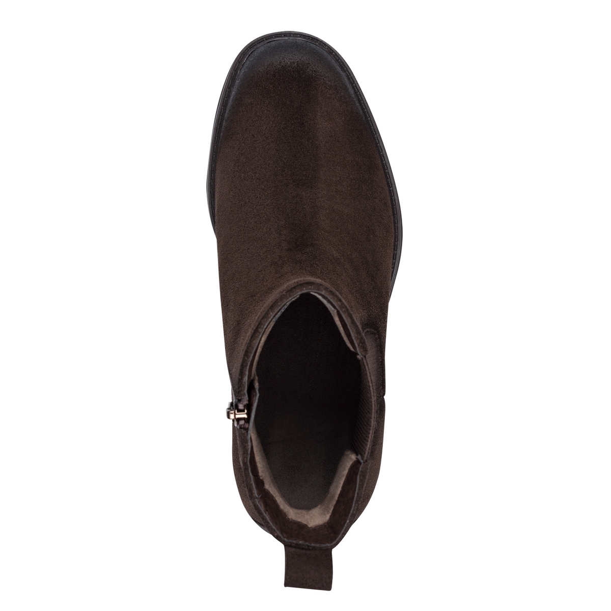 Bottine Chelsea en cuir marron antilope combiné, TAMARIS