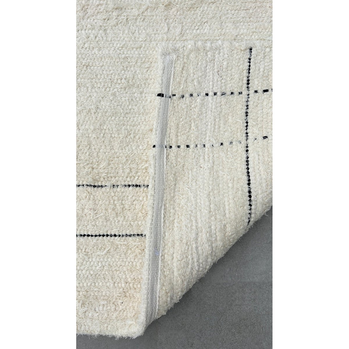Tapis en coton recyclé tissé à la main VASCO beige sable, AFK LIVING