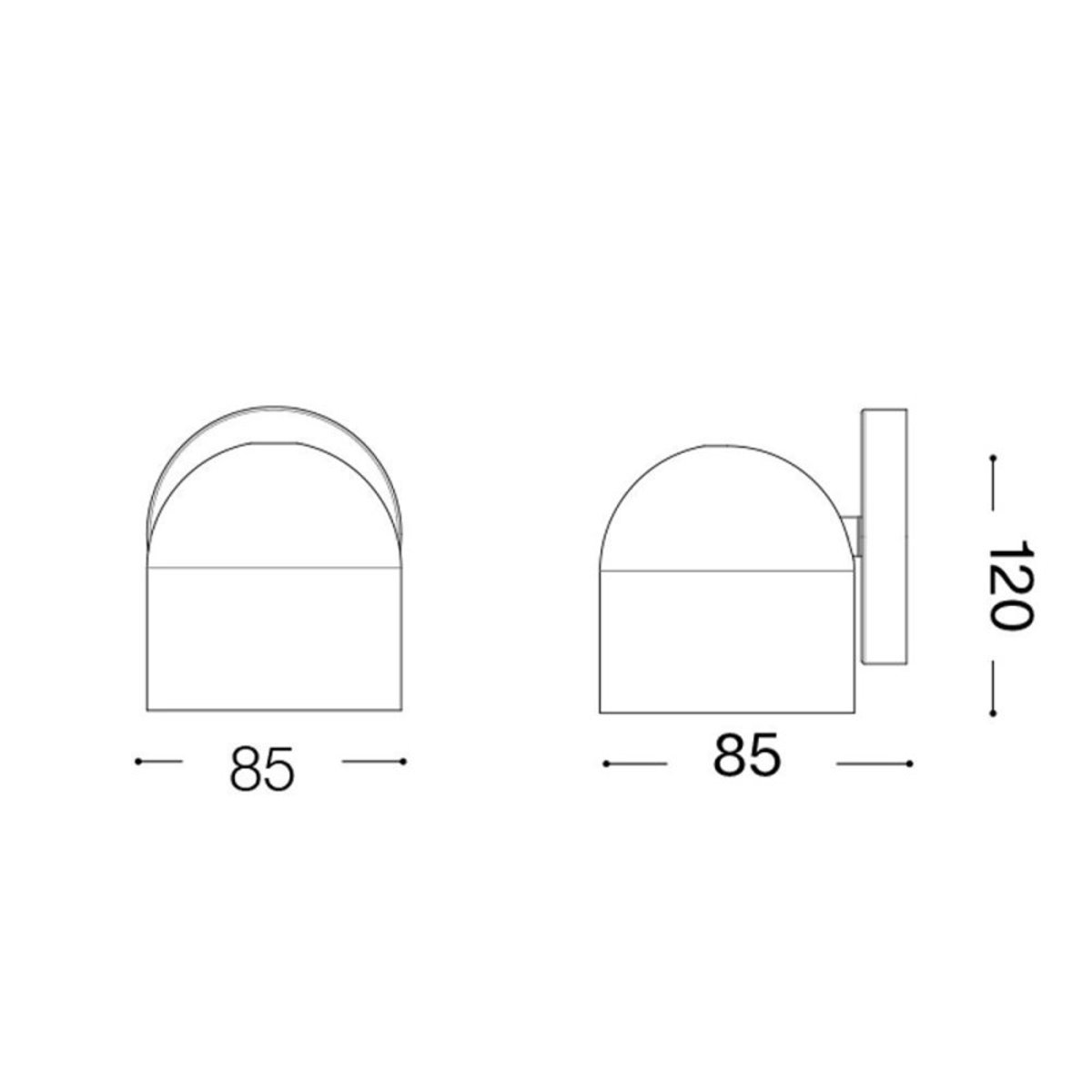 Applique spot métal blanc Dodo orientable blanc, MILLUMINE