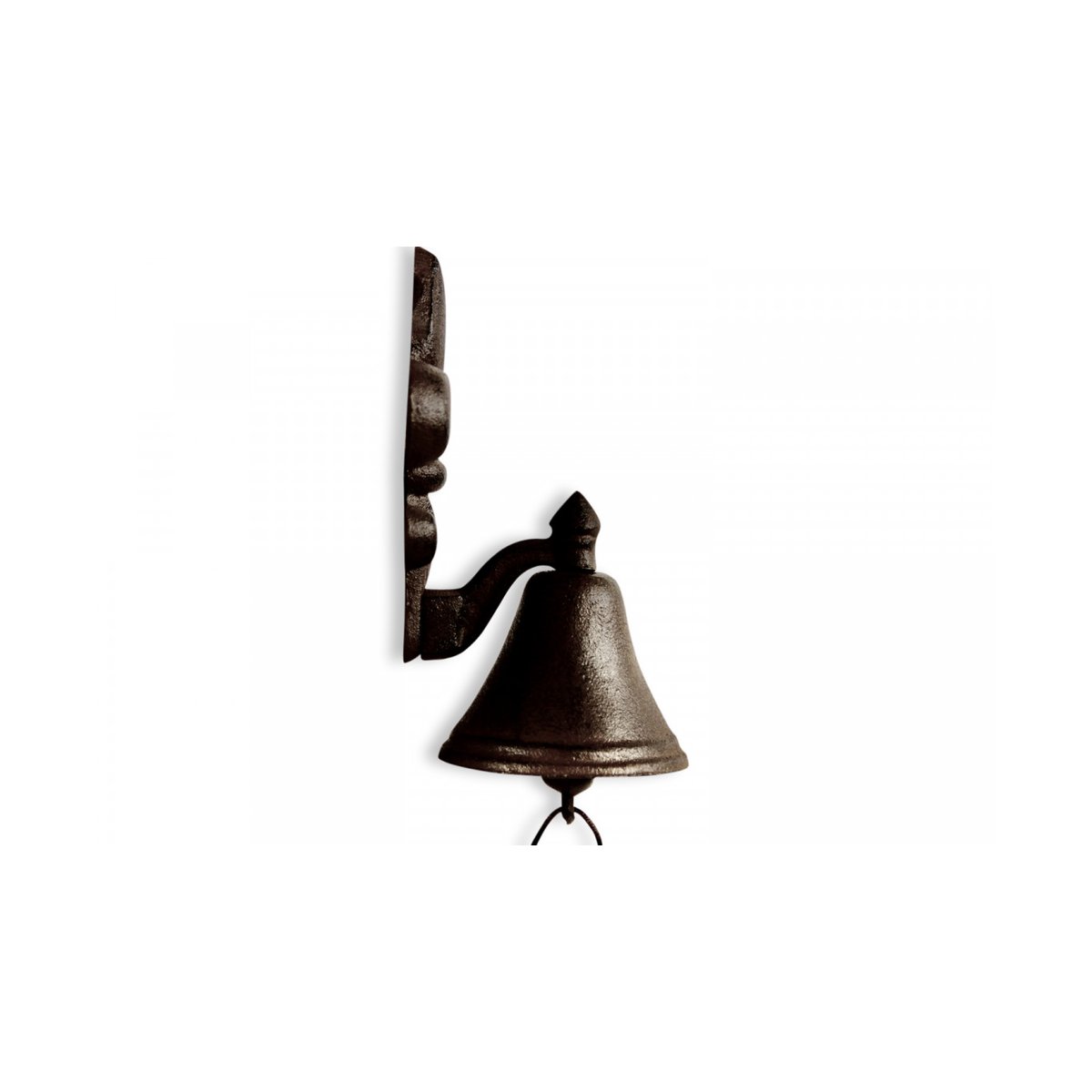 Cloche Fleur De Lys Fonte Marron 10x10.5x20.5cm marron, DECORATION D’AUTREFOIS